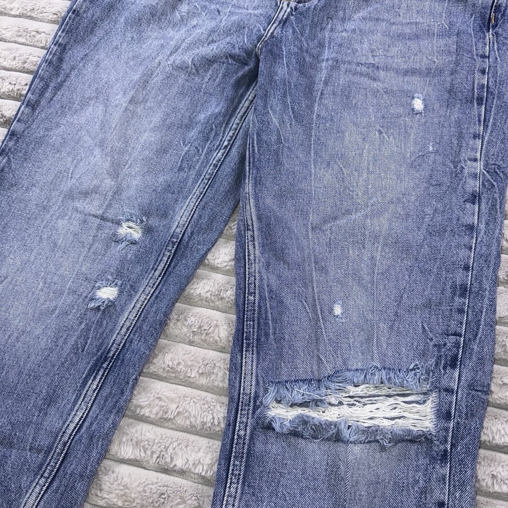 We The  Free‎ People Sz 30 Dakota Straight Wide Leg Ankle Jeans High Rise 30x27 - Picture 10 of 13